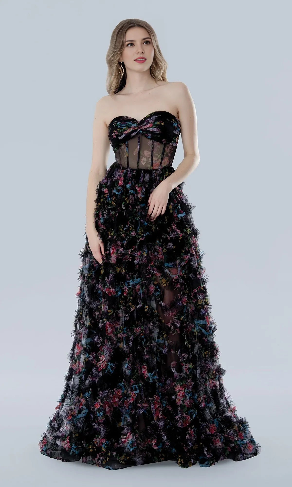 Robe de soirée Weitese sans bretelles, robe de bal trapèze noire élégante, traîne courte, sans manches